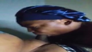 nubian bonnet wakes husband up by sucking his big dick