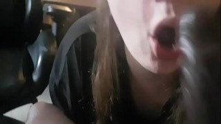 Chubby White Femboy Swallows Deep With Massive BBC