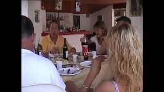 Lunch Turns Into Wild Orgy at Dinner Table