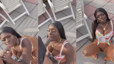 BBC Stranger Makes Jenise Hart Gag Deep While Sucking Him Off
