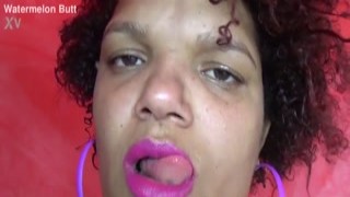 girl with large natural huge tits gets her face covered in pearl ropes