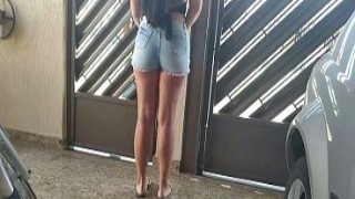 Hot Neighbor Teased in Shorts Ignites Neighbor Lust