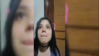 Colombian Girlfriend Interrupts Sex Game