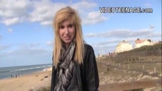 shy bimbo blonde barely legal does her first porn tryout fuck