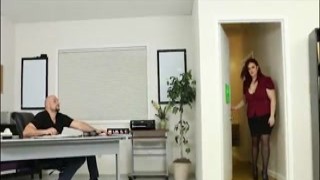 seductive plump busty ginger rails her hubby boss