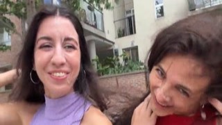 two neighbors asked me to flooding jizz on their faces and went for a walk outside with jizz on their faces