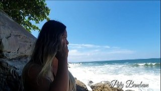 Paty Bumbum & Alex Lima Get Lost On The Beach In Red