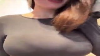 busty stepmother in a gripping dress