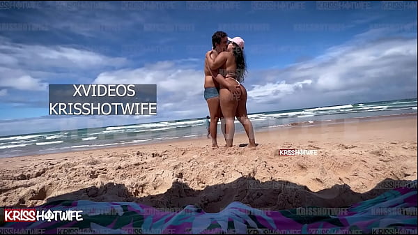kriss barely covering anything in that micro bikini while he just stands there watching