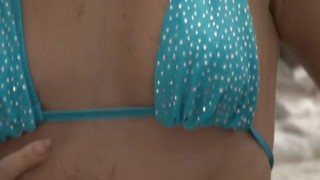 hot dahlia gets bad and squirts all over the beach