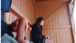 i pulled out my throat destroyer in front of this muslim who was waiting for her bus 