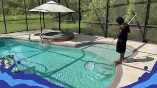 pool boy catches bosses hotwife topless sunbathing