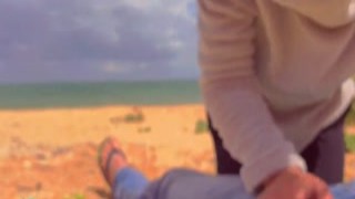 stranger thick ropes in my explosive nut dump pussy on the beach