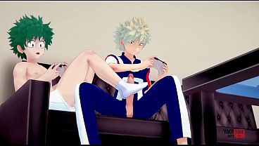 bakugo loses at gaming and decides to fuck deku instead damn