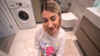 step sister teaches step bro how to last longer in sex until man juice inside 