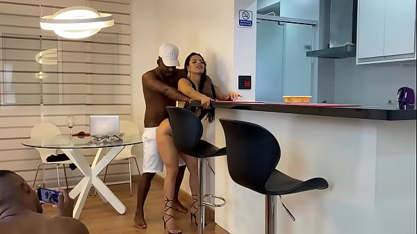 Karen Oliver and Jefao fucking and her sneaking around and touching her pussy. . making of