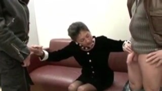 hairy pussy granny gets creamy explosion on her natural bush slick pussy