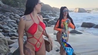 i found these two hotties on the beach very dong craving they used sunscreen as an excuse just to give it to me i made them both spunk on my meatstick there was even a golden rain at the end