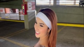 Colombian Teen Lures Gym Stranger For Anal Plug Play