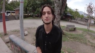 finding a girl on the train station to record - fake agent