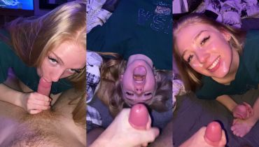 BadGrlJade Swallows Every Drop: Cum Facial To Finish