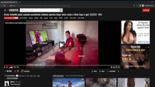 watching the game of brazil in the world cup i bet that i would give my bootylicious if brazil won. see what the result was. complete in red and sheer