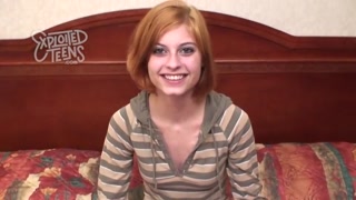 very small 18 year cougar ginger copper haired slurps a voluptuous veiny cock