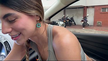 my gf's bestie is too hot had to rail her in the car