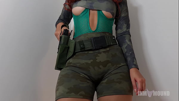 army girl getting real sweaty in those tights pt 1