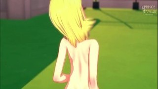 Anime Cowgirl Rides Hard Until Massive creampie Fills Her