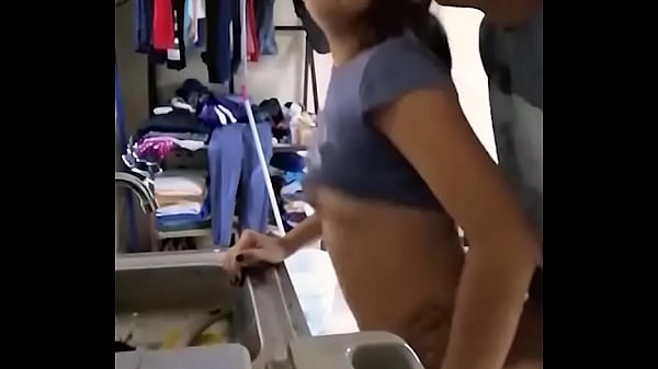 Cute amateur Mexican girl is fucked while doing the dishes