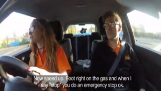 fake driving instructor pounds his sweet ginger barely legal student in the car and gives her a filled pussy