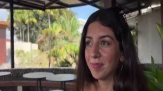 crazy cumwalk in starbucks - skull in risky public toilet drinking coffee with sperm