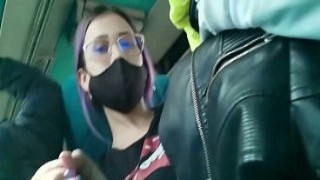 Dirty Bus Fuck: Wild Blowjob, Hard Throbbing, And Messy Creampie