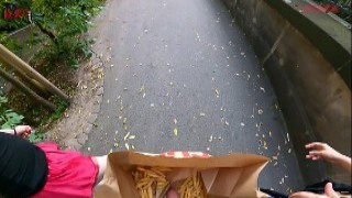 Fries In The Bag: Public Double Handjob Gets It Dirty