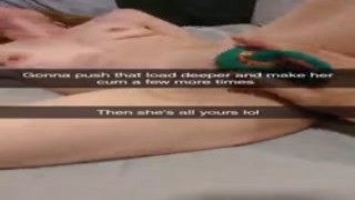  no please don t hot cum in me roommates hotwife girlfriend bred on snapchat