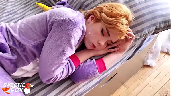 woke up to a fat blowjob then pounded this cute onesie babe till i painted her face pov