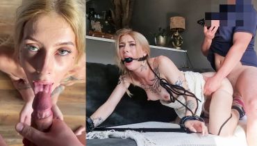 Tattooed Slim Submissive Sucks Cock And Gets Doggy-Style Fuck