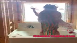 gibby the clown celebrates buying first house