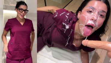 Nurse Roleplay Gone Wild: Hanna Miller Drenched In Fake Cum