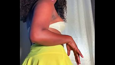 A brunette with a big ass is very horny and wants to try a cock.