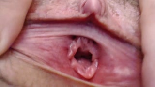 girlfriend colossal clit rubbing cum in closeup webcam