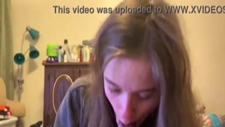 innocent looking muff diving bestfriend comes into my room to suck off me off