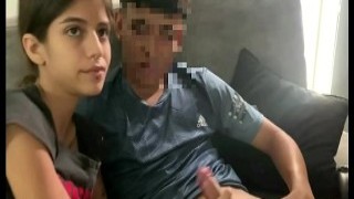 Stepbrother Gets Cock Sucked, Then They Bang at Stepparents&rsquo; House