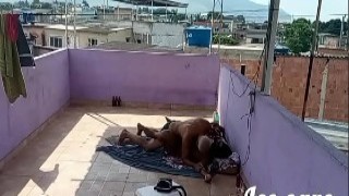 Petite Brunette Loves Black Cock From Behind Outdoors