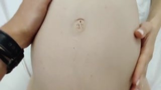 double homemade bareback creampie with my prggo wife
