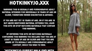 hotkinkyjo forest walk end with two men fists in jiggling ass at once