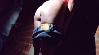 Hot Sister-In-Law Flexes That Ass In Backyard