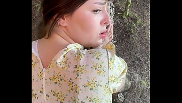 first date and this babe wants it hard in the forest gotta hurry before someone sees