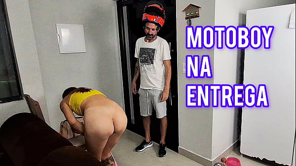 delivery boy shows up in just a towel and she's home alone damn ;)
